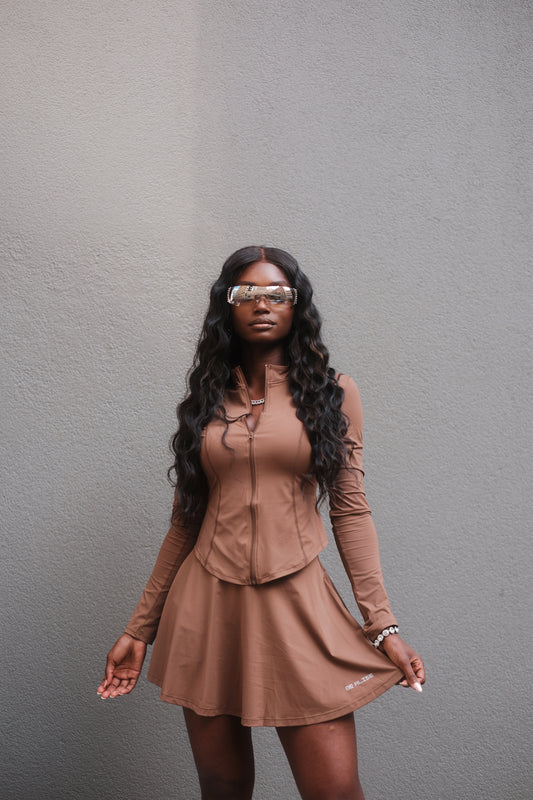 Brittany Brown Skirt Set